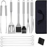 Kit barbecue ustensiles barbecue accessoires set, ensemble ustensiles bbq en acier inoxydable professionnel ...