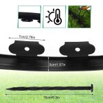 Kit de bordure de paysage de 10 m, bobine de bordure de jardin, 30 clous, conception sans creusage, diviseur ...