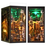 Kit de coin de livre de bricolage, puzzle en bois 3d, dcoration de la maison, kit de maison pour tagre, ...