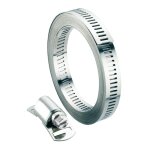 Kit collier bande ajour�e de serrage sans fin 3 m�tres en inox, l. 13 mm