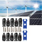 Kit de connecteurs de c�bles pour panneaux solaires, connecteurs m�les et femelles avec cl� a outils, ...