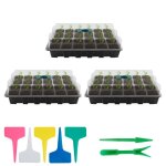 Kit de dmarrage de semences pour serre de qualit suprieure - plateaux en plastique 24 / 12 trous avec ...