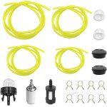 Kit durite essence debroussailleuse, universel filtre  essence kit, lot de 4 tuyaux de carburant universels, ...