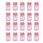 Kit d'tiquettes de verrouillage en plastique pvc, 20 pices, panneaux d'avertissement de scurit d'ingnieri ...