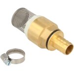 Kit de filtre d'aspiration 1 / 2 , valve  pied en laiton avec clapet anti - retour et crpine d'aspiration, ...