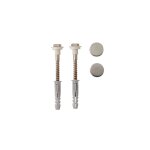 Kit fixation wc / bidet, t�te hexagonale fendue - 6 x 70 mm