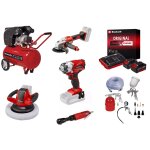 Kit garage et atelier einhell ? visseuse, meuleuse, polisseuse, compresseur + accessoires et batteries ... Kit garage et atelier einhell ? visseuse, meuleuse, polisseuse, compresseur + accessoires et batteries ...
