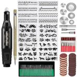 Kit de gravure 107 pi�ces, stylo graveur multifonctionnel filaire, outil rotatif pour la cr�ation de ...