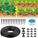 Kit d'irrigation goutte à goutte 15 m, système rapide à connecter avec tuyaux 4 - 6 mm, émetteurs et ... Kit d'irrigation goutte à goutte 15 m, système rapide à connecter avec tuyaux 4 - 6 mm, émetteurs et ...