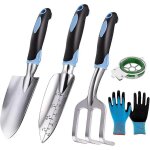 Kit de jardinage, ensemble d'outils de jardin 5 pi�ces tr�s robustes et faciles a utiliser, comprenant ...
