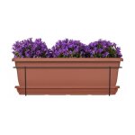 Kit jardiniere avec support en m�tal et plateau - garden id relax - terra. 50 cm - recycl� et 100% recyclable ...