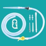 Kit de lavement, tuyau de lavement en silicone brillant de 1, 5 m, facile a assembler, pour seau a lavement. ...