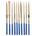 Kit de limes  aiguilles en acier plaqu titane, ensemble de 10 pices, 5x180mm, diamants, pour le classement ...