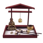Kit de mini plateau de sable zen pour jardin, figurines de table, ornement, statue de bouddha, sculpture ...