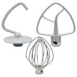Kit de mixage pour ksm150 comprenant un crochet petrisseur, un fouet a fil et un batteur plat revetu, ...