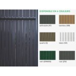 Kit occultation � lamelles pvc pour panneau rigide - maille 55 mm � l250 cm x h173 cm - gris anthracite ...