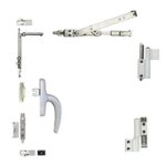 Kit oscillo - battant complet galicube 1v fapim � cr�mone nefer midi - compas court 402 � 750 mm - gris ...