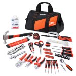 Kit d'outils 219 pieces avec sac durable valuemax, caisse a outils complete pour bricolage, reparation ...