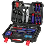 Kit d'outils pour la maison 160 pieces workpro, mallette a outils portable avec boite de rangement, tournevis, ...
