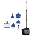 Kit d'outils de nettoyage d'aquarium 6 en 1, avec filet de p�che, grattoir, accessoire r�tractable