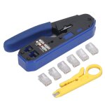 Kit d'outils de sertissage rj45, câble réseau, prise ethernet, pince à sertir pour connecteur cat5e, ... Kit d'outils de sertissage rj45, câble réseau, prise ethernet, pince à sertir pour connecteur cat5e, ...