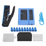 Kit d'outils de sertissage rj45, outil de dénudage et de sertissage de câbles réseau avec testeur pour ... Kit d'outils de sertissage rj45, outil de dénudage et de sertissage de câbles réseau avec testeur pour ...