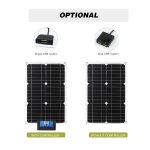 Kit de panneau solaire 18 w 12 v, module monocristallin hors réseau avec kits de câbles de connexion ... Kit de panneau solaire 18 w 12 v, module monocristallin hors réseau avec kits de câbles de connexion ...