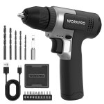 Kit de perceuses visseuse sans fil 8v noir workpro, visseuse devisseuse sans fil 2000mah, couple 12nm, ...