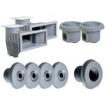 Kit pièces à sceller gris clair pour piscine 10 x 5 m - hayward Kit pièces à sceller gris clair pour piscine 10 x 5 m - hayward