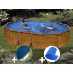 Kit piscine acier aspect bois gré sicilia ovale 5, 27 x 3, 27 x 1, 22 m + bâche hiver + bâche à bulles ... Kit piscine acier aspect bois gré sicilia ovale 5, 27 x 3, 27 x 1, 22 m + bâche hiver + bâche à bulles ...
