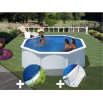 Kit piscine acier blanc gré fidji ronde 3, 20 x 1, 22 m + bâche hiver + tapis de sol Kit piscine acier blanc gré fidji ronde 3, 20 x 1, 22 m + bâche hiver + tapis de sol