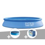 Kit piscine autoport�e intex easy set 3, 05 x 0, 61 m + b�che de protection + b�che � bulles