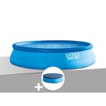 Kit piscine autoporte intex easy set 4, 57 x 1, 07 m + bche de protection