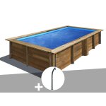 Kit piscine bois gr� lemon 3, 75 x 2, 00 x 0, 68 m + douche