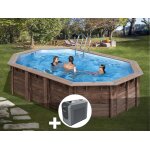 Kit piscine bois gré macadamia 6, 32 x 3, 35 x 1, 30 m + poolican Kit piscine bois gré macadamia 6, 32 x 3, 35 x 1, 30 m + poolican