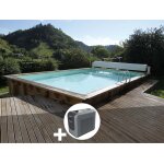 Kit piscine bois ubbink linéa 6, 50 x 3, 50 x 1, 40 m - liner bleu + poolican Kit piscine bois ubbink linéa 6, 50 x 3, 50 x 1, 40 m - liner bleu + poolican