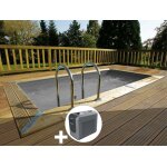 Kit piscine bois ubbink linéa urbanpool 4, 50 x 2, 50 x 1, 40 m - liner gris + poolican Kit piscine bois ubbink linéa urbanpool 4, 50 x 2, 50 x 1, 40 m - liner gris + poolican