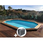 Kit piscine bois ubbink sunwater 4, 90 x 3, 00 x 1, 20 m - liner beige + poolican Kit piscine bois ubbink sunwater 4, 90 x 3, 00 x 1, 20 m - liner beige + poolican