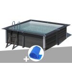 Kit piscine composite gr avant - garde carre 3, 26 x 3, 26 x 0, 96 m + bche  bulles