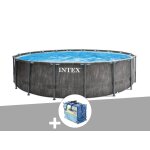 Kit piscine tubulaire intex baltik ronde 4, 57 x 1, 22 m + b�che � bulles
