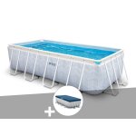 Kit piscine tubulaire intex chevron rectangulaire 4, 00 x 2, 00 x 1, 00 m + b�che de protection
