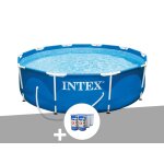Kit piscine tubulaire intex metal frame ronde 3, 05 x 0, 76 m + 6 cartouches de filtration