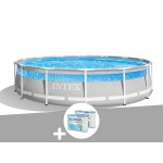 Kit piscine tubulaire intex prism frame clearview ronde 4, 27 x 1, 07 m + 6 cartouches de filtration