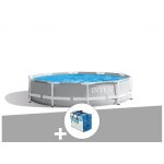 Kit piscine tubulaire intex prism frame ronde 3, 66 x 0, 76 m + bâche à bulles Kit piscine tubulaire intex prism frame ronde 3, 66 x 0, 76 m + bâche à bulles