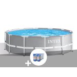 Kit piscine tubulaire intex prism frame ronde 3, 66 x 0, 99 m + 6 cartouches de filtration