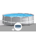 Kit piscine tubulaire intex prism frame ronde 3, 66 x 0, 99 m + b�che de protection