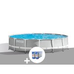 Kit piscine tubulaire intex prism frame ronde 4, 57 x 1, 07 m + 6 cartouches de filtration