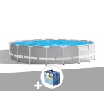 Kit piscine tubulaire intex prism frame ronde 5, 49 x 1, 22 m + b�che � bulles