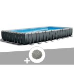 Kit piscine tubulaire intex ultra xtr frame rectangulaire 9, 75 x 4, 88 x 1, 32 m + 20 kg de z�olite