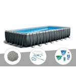 Kit piscine tubulaire intex ultra xtr frame rectangulaire 9, 75 x 4, 88 x 1, 32 m + 20 kg de z?olite ...